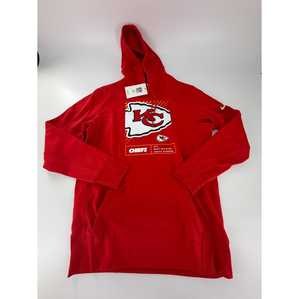 Kansas City Chiefs Nike Hoodie Men’s Size M Red Kingdom AFC West Block Logo NWT
